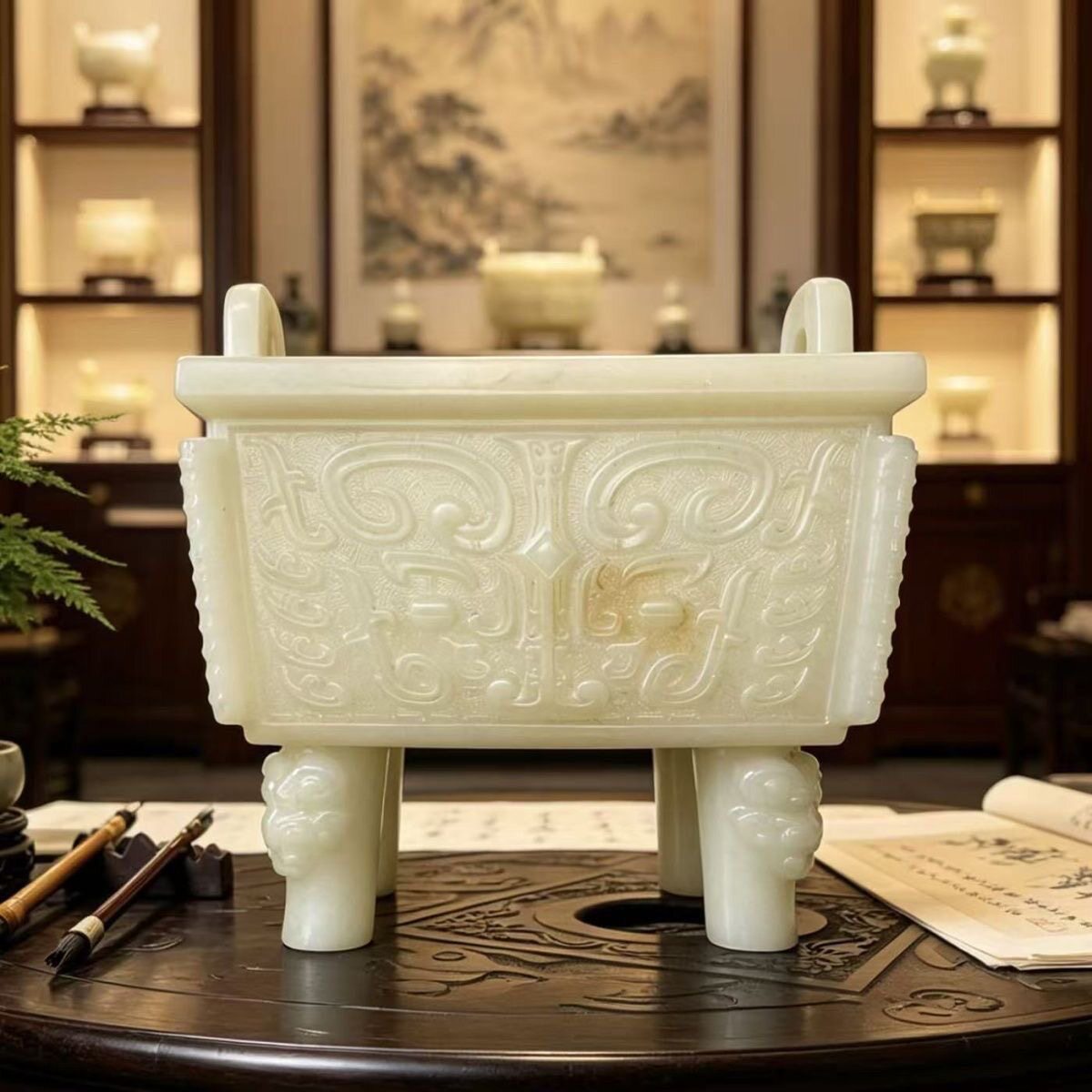古玩旧藏老河磨玉象摆件包浆浑厚自然品完美玉器玉瓶收藏玉石香炉