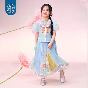 年衣童装女童新中式马面裙套装春夏新款古装儿童汉服唐装公主裙子