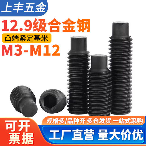 12.9级凸端紧定内六角螺丝钉圆柱