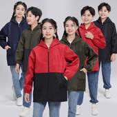 男女童防水罩衣秋冬反穿衣中大童宽松外套宝宝防脏防油中长款 护衣