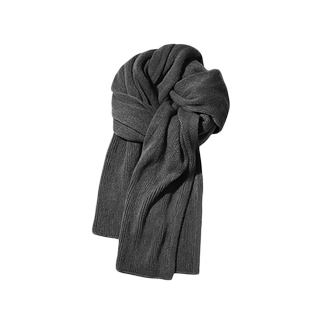 围巾男冬季韩版纯色针织毛线仿羊绒围脖男款灰色加厚保暖情侣披肩