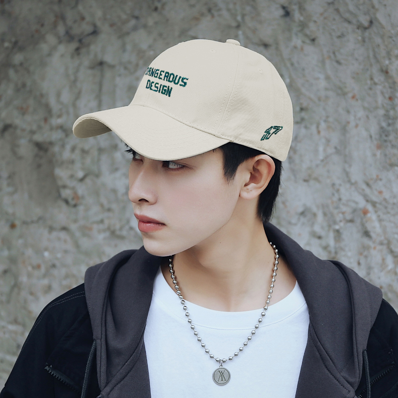 休闲帽子棒球帽米色夏季