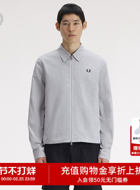 FRED PERRY男士休闲夹克2026春季翻领拉链麦穗刺绣宽松外套M2403