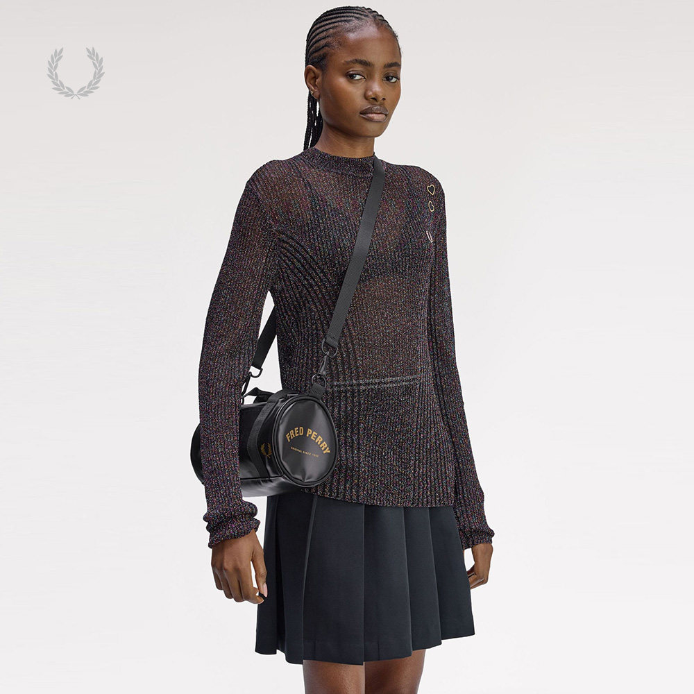 FRED PERRY男士休闲包2026春季字母胶印麦穗刺绣手提斜挎包L1400