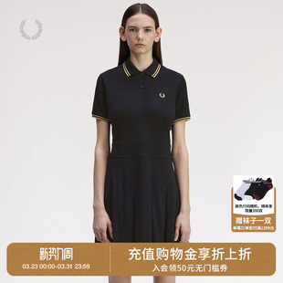 新款 FRED 连衣裙2025冬季 polo领短袖 青春活力褶裥裙短裙 PERRY女装