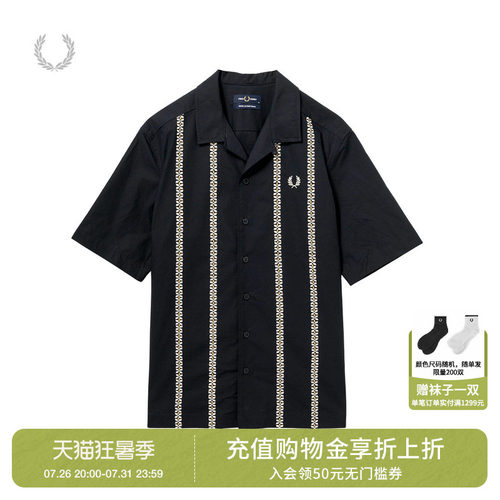 FREDPERRY宽松短袖衬衫