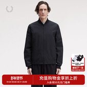 休闲夹克2025冬季 FRED PERRY男士 拉链纯色麦穗刺绣宽松外套J9037