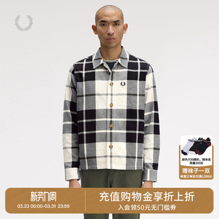 PERRY男装 新款 衬衫 格纹夹克2025冬季 复古型男外套M1724XMP 式 FRED