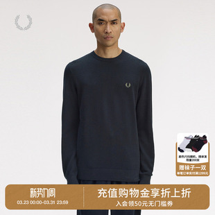 PERRY男装 时尚 圆领针织衫 新款 简约麦穗刺绣K1309XMP 2025冬季 FRED