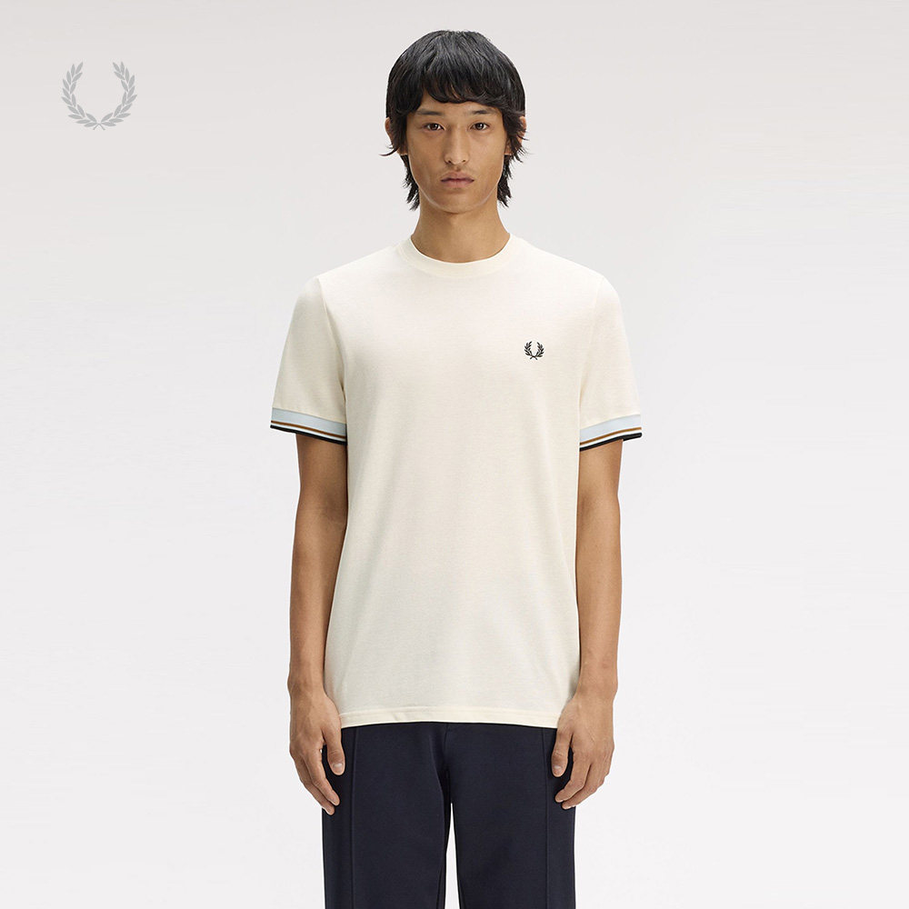 FRED PERRY男装圆领短袖T恤2026夏季新款时尚质感罗纹边饰半袖