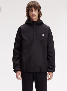 FRED PERRY男士休闲夹克2025冬季连帽拉链麦穗刺绣宽松外套J1308