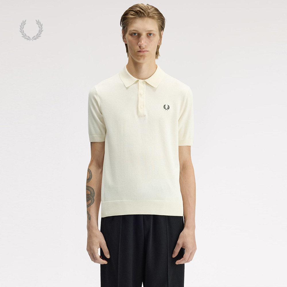 FRED PERRY男装polo领短袖针织衫2026夏季新款简约质感翻领上衣