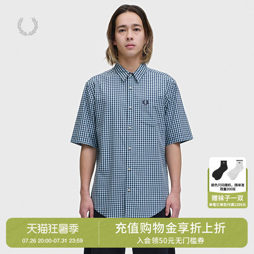 FREDPERRY格纹衬衫复古英伦风