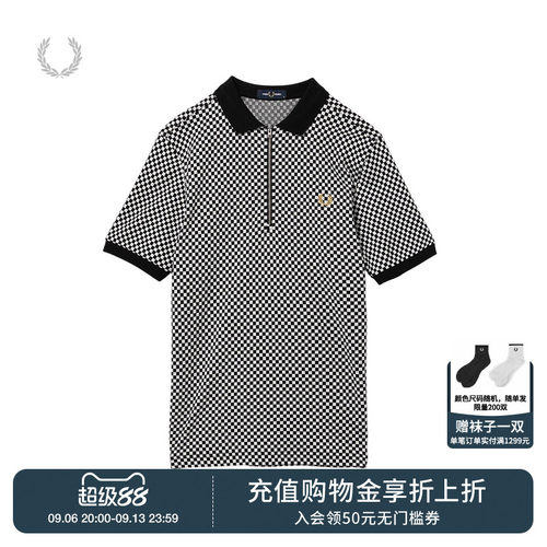FREDPERRY半拉链polo衫时尚个性