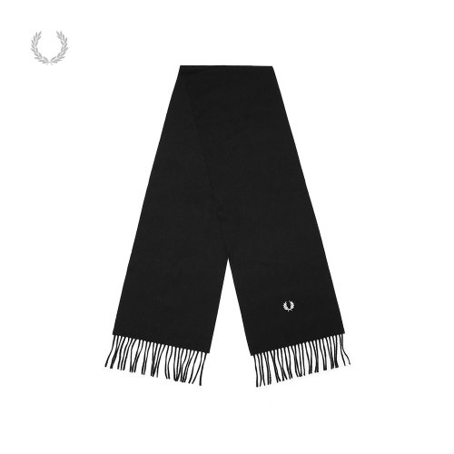FREDPERRY流苏羊毛呢围巾