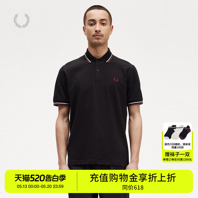 FRED PERRY男装多色短袖polo衫2026夏季新款活力麦穗刺绣上衣M12
