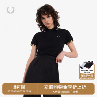 polo衫 短袖 2026夏季 新款 活力麦穗刺绣翻领上衣 FRED 时尚 PERRY女装