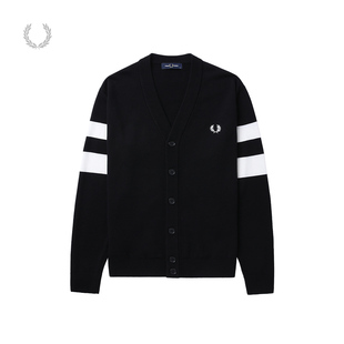 PERRY男士 麦穗羊毛衫 休闲针织衫 条纹V领开衫 潮K5534 冬季 FRED