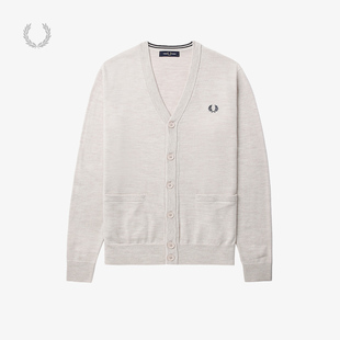 PERRY男士 麦穗羊毛衫 休闲针织衫 口袋V领开衫 潮K9551 冬季 FRED