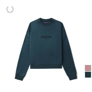 加绒保暖麦穗刺绣重磅G6127 新款 FRED PERRY女士休闲卫衣冬季