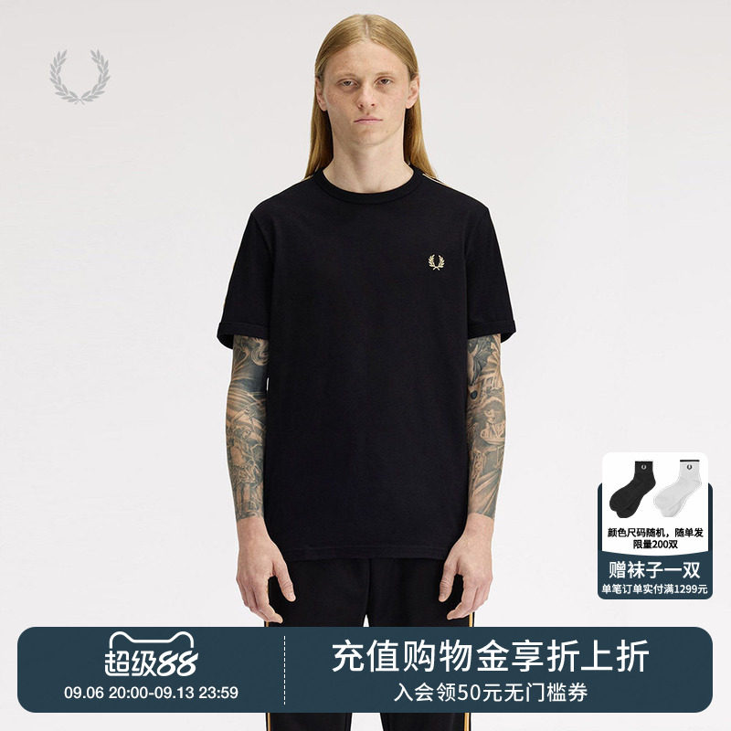 FREDPERRY圆领短袖T恤时尚活力图片
