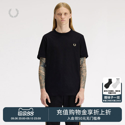 FREDPERRY圆领短袖T恤时尚活力