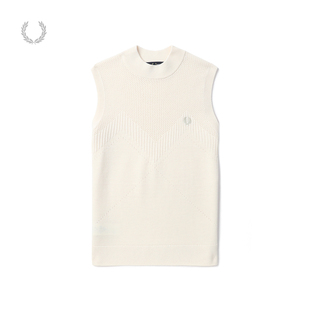 FRED 新款 休闲圆领麦穗无袖 羊毛K7113 PERRY女士针织背心夏季