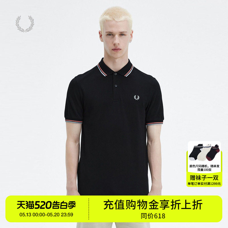 FRED PERRY男装多色短袖polo衫2026夏季新款麦穗刺绣上衣M3600
