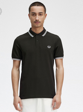 FRED PERRY男士POLO衫2025冬季新款短袖休闲麦穗刺绣多彩T恤M3600