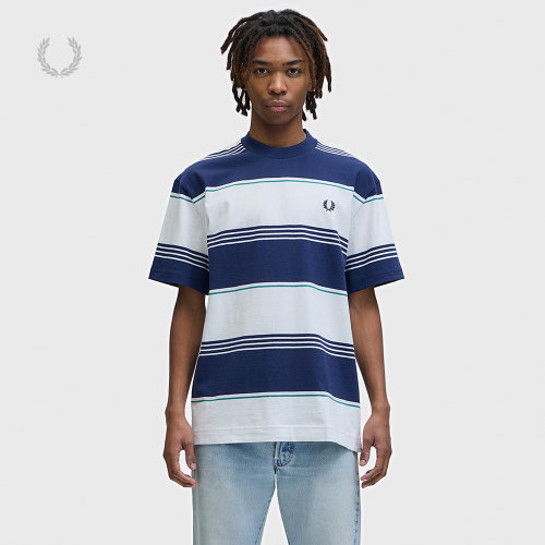 FREDPERRY条纹短袖T恤休闲时尚