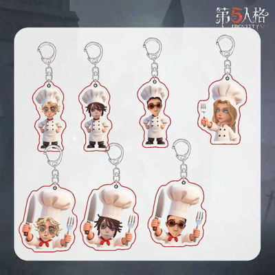 第五人格周边创意卢卡莱里搞怪大厨双面夹层亚克力背包挂件钥匙扣