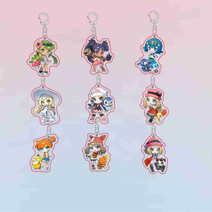 宝可梦动画周边女主qq人钥匙扣卡通动漫亚克力背包装饰挂件