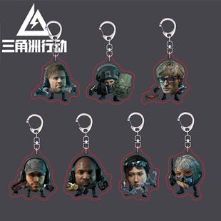 三角洲行动鼠鼠梗图搞怪双面亚克力钥匙扣装饰背包挂件创意小礼物