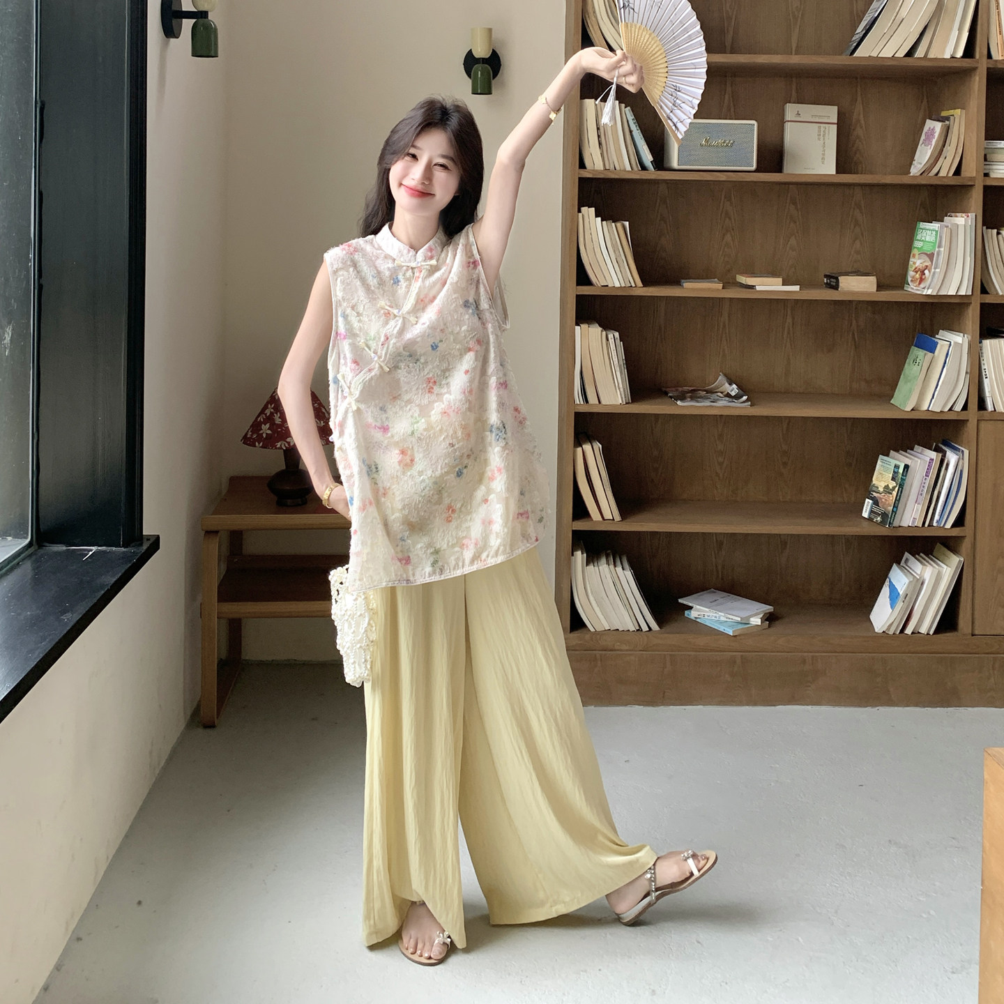 夏季新中式风套装两件套#2559-P160-K238,女装套装/套裙,2C111