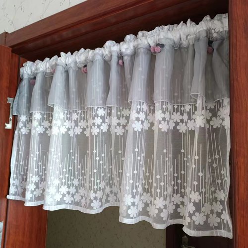 免打孔窗帘魔术贴半帘纱帘