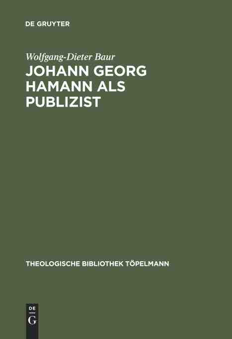 预售按需印刷 Johann Georg Hamann als Publizist