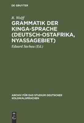预售 按需印刷 Grammatik der Kinga Sprache (Deutsch Ostafrika  Nyassagebiet)