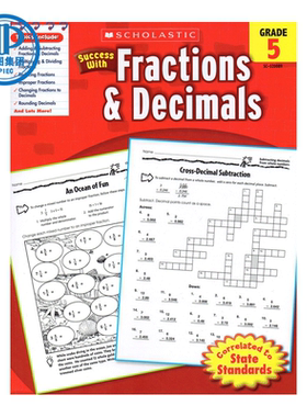 Scholastic Success with Fractions & Decimals, Grade 5  第五级 分数和小数