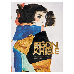 大8开 TASCHEN 原版 Egon Schiele: Complete Paintings 1908-1918 席勒全集画册全集盒装珍藏版