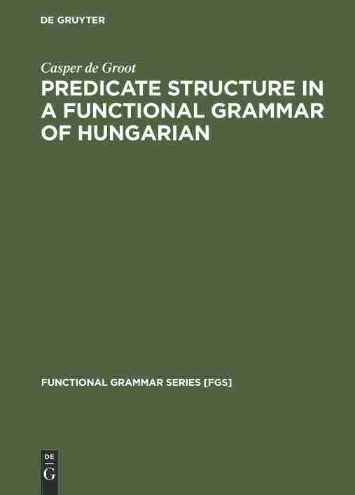 预售 按需印刷 predicate structure in a functional grammar of