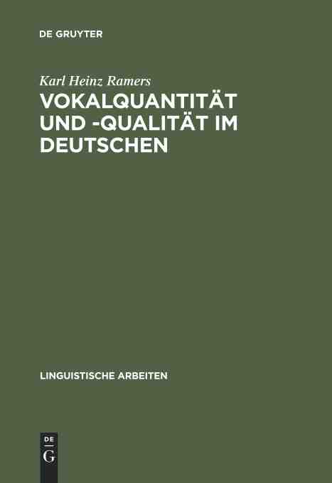 预售 按需印刷 Vokalquantit?t und  qualit?t im Deutschen 书籍/杂志/报纸 进口教材/考试类/工具书类原版书 原图主图