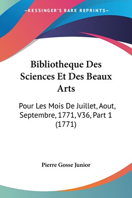 预售 按需印刷 Bibliotheque Des Sciences Et Des Beaux Arts