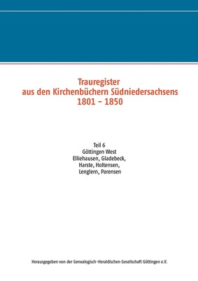 预售 按需印刷Trauregister aus den Kirchenbüchern Südniedersachsens 1801 - 1850德语ger