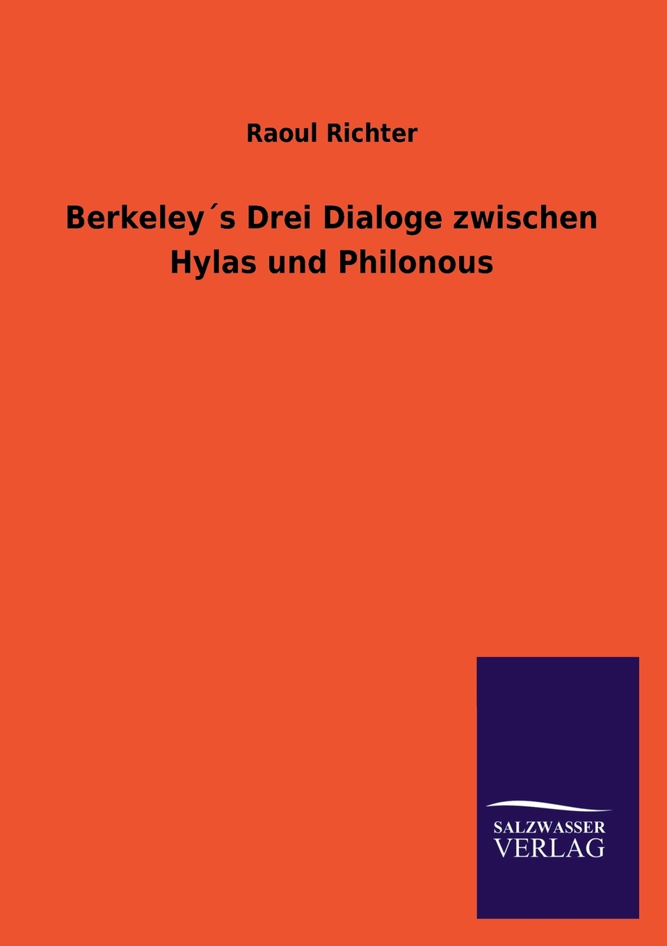 预售按需印刷 Berkeley′s Drei Dialoge zwischen Hylas und Philonous德语ger