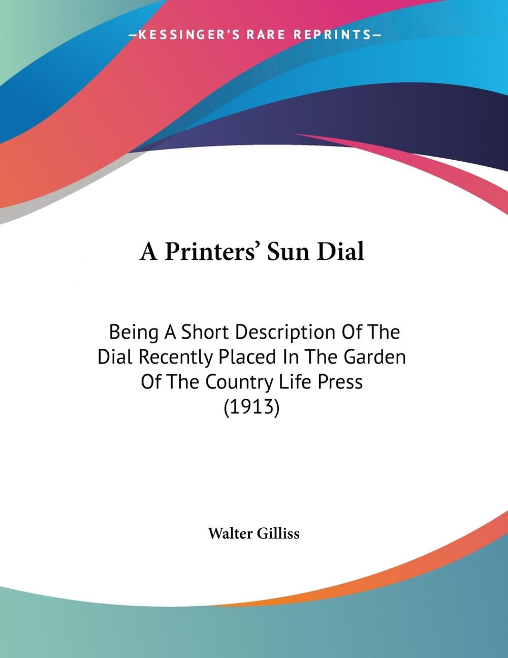 预售 按需印刷 A Printers  Sun Dial 书籍/杂志/报纸 文学小说类原版书 原图主图