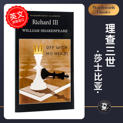 Richard III 理查三世 威廉莎士比亚 英语小说读物 环保纸口袋书【Wordsworth Classics系列】中图原版进口