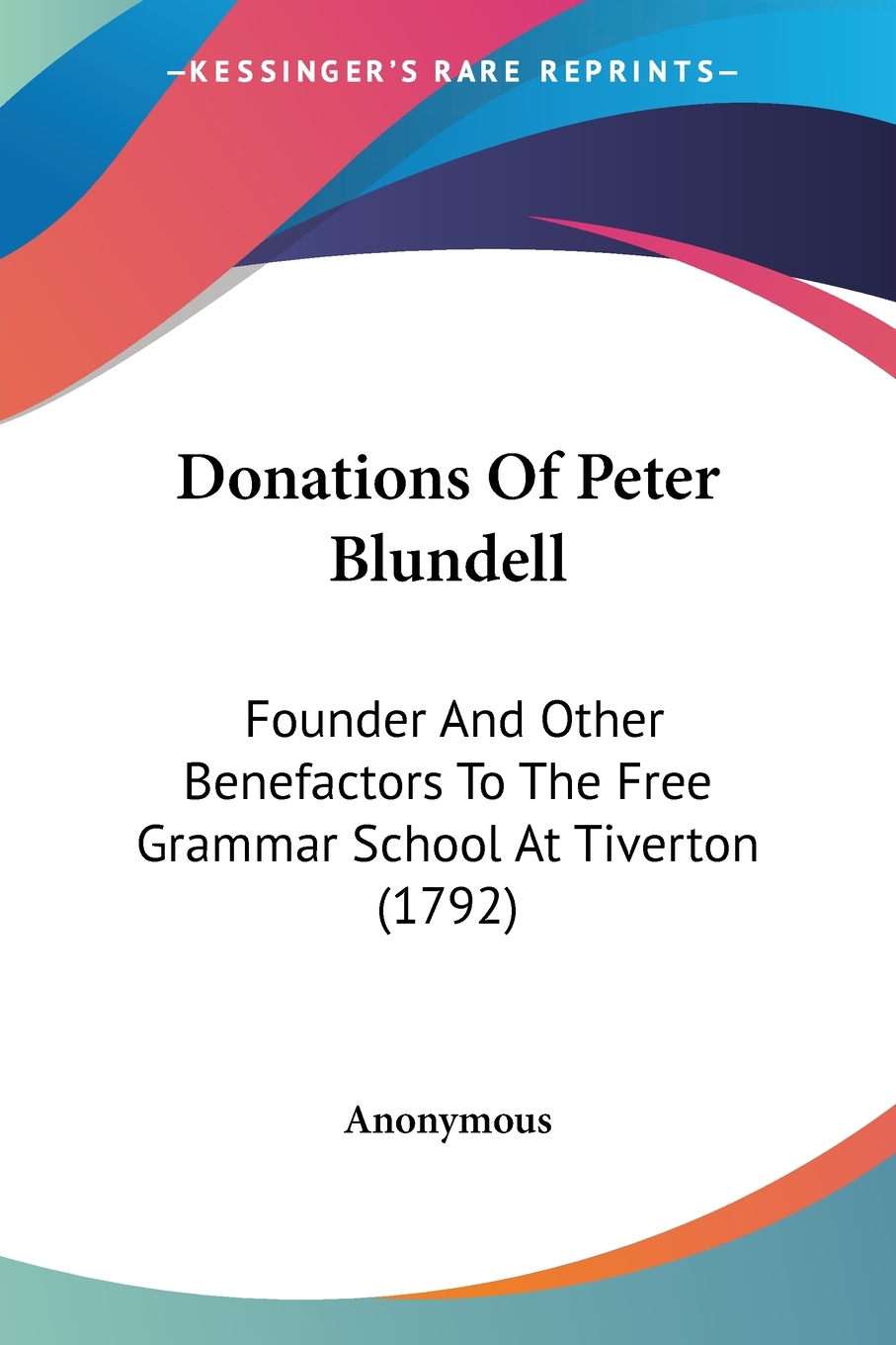【预售 按需印刷】donations of peter blundell