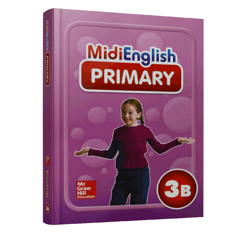 原版进口全英文 Midi English Primary Student Pack 3B 米迪英语 小学版3B 三年级下 少儿进口英语教材 带光盘