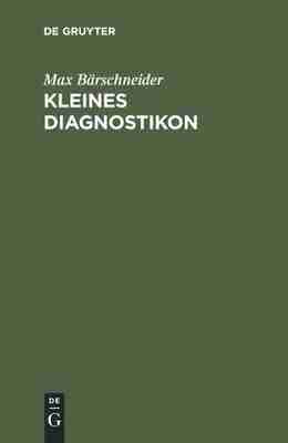 预售 按需印刷 Kleines Diagnostikon