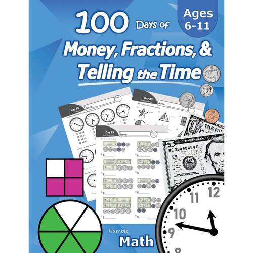 预售 按需印刷Humble Math - 100 Days of Money  Fractions  & Telling the Time